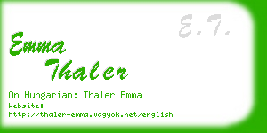 emma thaler business card